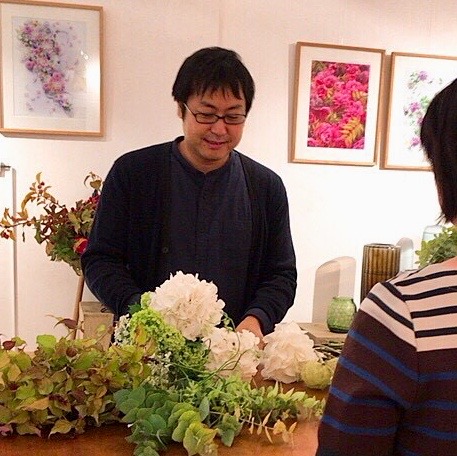 オーナー谷口さんによるブーケレッスン