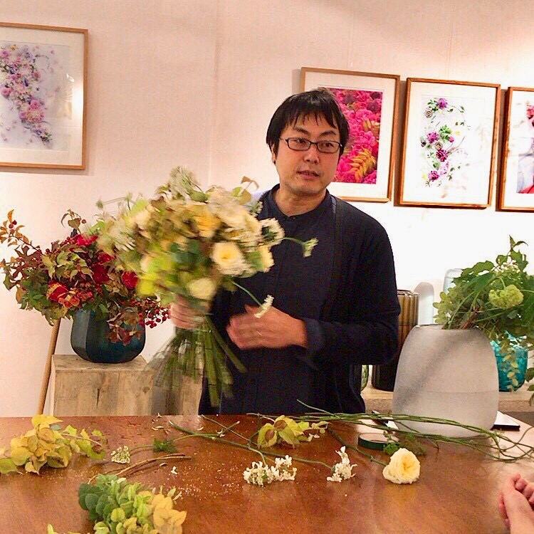 オーナー谷口さんのブーケレッスン