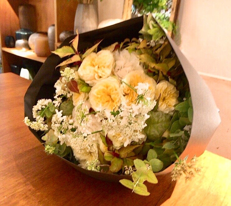 完成したブーケ